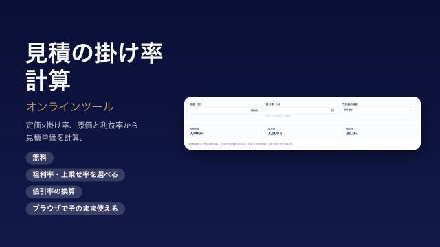 見積の掛け率計算