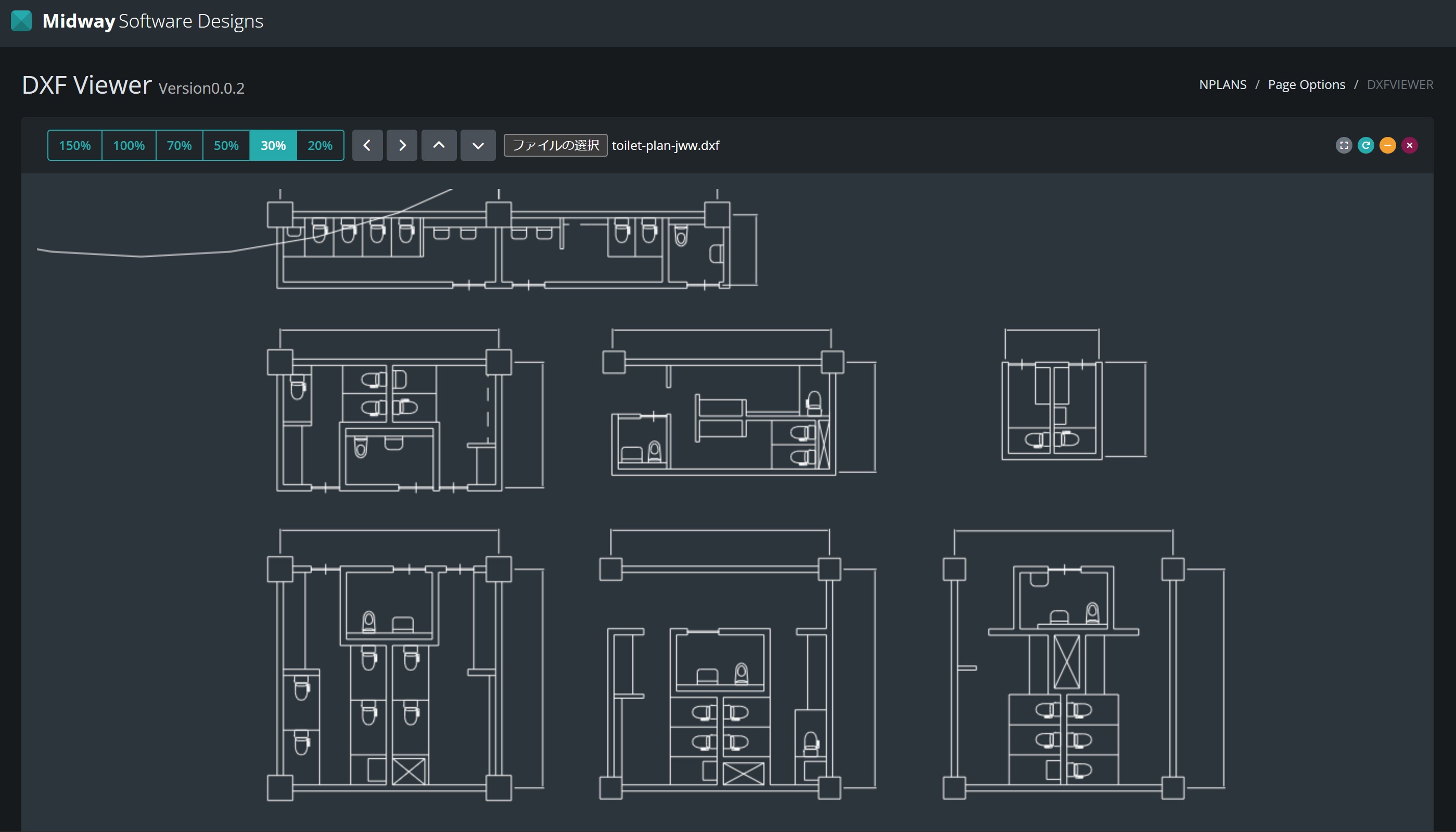 DXFファイルビューワーを新たに搭載。
