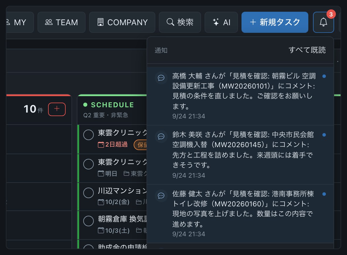通知は、必要なぶんだけ