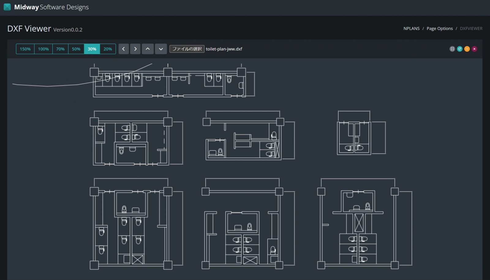 DXFファイルビューワーを新たに搭載。
